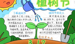 关于植树节的画